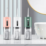 Portable Water Floss USB Rechargeable Oral Irrigator 280ML Electric Tooth Cleaning Device 3 Modes Waterproof Irrigator