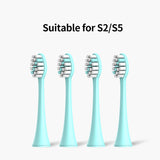 Original Seago 4pcs Brush Head Nozzles Replacements for Electric Sonic Toothbrush SG986/SG987/S2/SX/S5 Gum Health Whitening