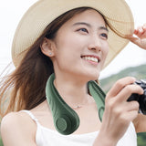 Portable Leafless Hanging Neck Fan,360 Degree Lazy Usb Neckband Fan 78 Surround Air Outlets USB 4000Mah Rechargeable Mini fan