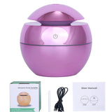 USB Aroma Essential Oil Diffuser Ultrasonic Cool Mist Humidifier Air Purifier 7 Color Change LED Night Light for Office Home