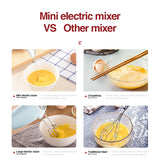 Mini Handle Electric Egg Beater Milk Stirrer Frother Coffee Foamer Hand Egg Whisk Mixer Automatic Food Blender Kitchen Tool