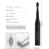 Super Sonic Electric Toothbrush for Adults Kid Smart Timer Whitening IPX7 Waterproof USB Charging with 3 Replaceable Brush Heads