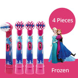 Oral B Children Electric Toothbrush Heads EB10 Replacement Brush Heads Cartoon Round Soft Bristle Oral Care 2/4 Pcs for 3+ Baby
