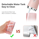 Portable Oral Irrigator USB Rechargeable Water Flosser Dental Water Jet 200ML Water Tank 3 Work Models Teeth Cleaner 4 Nozzles