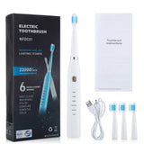 Sonic Electric Toothbrush Wireless Charging Sterilization Brush Head Plaque Removal Adult Ultrasonic Toothbrush Replacement Head