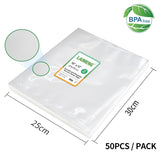 YUMYTH 50/100Pcs Vacuum Bags BPA-Free Embossed Vacuum Sealer Packing Storage Bags Kitchen Appliance Sous Vide Bags For Food T106