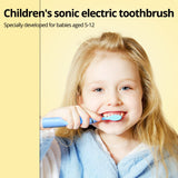 Sonic Children's Electric Toothbrush Kids 5 To 12 Years Old Cleaning Care Oral Bacteria 5 Replacement Brush Heads USB Charging