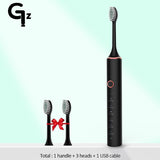 New 2022 N100 Sonic Electric Toothbrush Adult Timer Brush 6 Mode USB Charger Rechargeable Tooth Brushes Replacement Heads Set