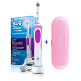 Oral B Electric Toothbrush 2D Rotary Vibration Clean Charging Tooth Brush Cross Action Bristle Oral Care 4 Gift Brush Heads Free