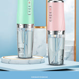 Portable Oral Irrigator With Travel Bag Water Flosser USB Rechargeable 5 Nozzles Water Jet 240ml Water Tank Waterproof