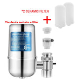 Removal Rust Bacteria Tap Water Purifier for kitchen Quick fit tap adapter Double effluent