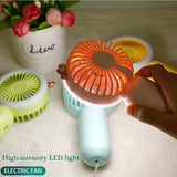 Mini Portable Fan USB Rechargeable Night Light Cooling Handheld Fan Three Speed Adjust ventilador