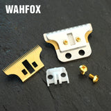 WAHFOX Pro Barber Trimmer Detailer Blades for 8081 Professional Hair Clipper Replacement Steel And Ceramic T-Cutter Blade