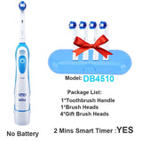 Oral B Sonic Electric Toothbrush for Adults Rotary Precision Clean Teeth Whitening Brush 4 Replacement Brush Head Refill + Case