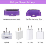 SPESHE 2 IN 1 Rechargeable Electric Hair Removal Device Portable Lady Epilator Device Painless Sensor Whole Body Depilador