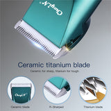 Professional Hair Clipper Men's Barber Beard Trimmer Rechargeable Ceramic Blade Hair Cutting Machine Low Noise Adult Kid Haircut
