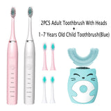 Sonic Electric Toothbrush for Children Kids Adults Cute Cartoon U-shaped Smart 360 Degrees Silicon Automatic Teeth Tooth Brush