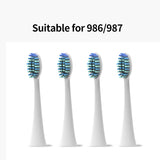 Original Seago 4pcs Brush Head Nozzles Replacements for Electric Sonic Toothbrush SG986/SG987/S2/SX/S5 Gum Health Whitening