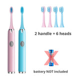 Tongwode 3PCS Sonic Electric Toothbrush IPX7 Waterproof Adult Couple Home Use Soft Bristle Replaceable Tooth Brush Heads