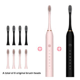 Sonic Electric Toothbrush Ultrasonic Automatic USB Rechargeable IPX7 Waterproof Whitening Teeth Tooth Brush Head Holder Adult