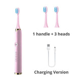 Ultrasonic Electric Toothbrush Wireless Charging for Adult IPX7 Waterproof Replacement Heads Whitening Teeth Timer Smart Brush