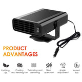 Portable 2 In 1 Car Heater Air Cooler Fan 12V Defroster Electric Heating Windscreen Demister Gift Auto Dryer Heated