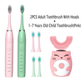 Sonic Electric Toothbrush for Children Kids Adults Cute Cartoon U-shaped Smart 360 Degrees Silicon Automatic Teeth Tooth Brush