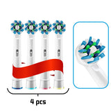 Oral B Electric Toothbrush heads Replacement attachments brush Spare parts 4Pcs/Pack Precision Clean Cross Action 3D White