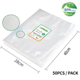 YUMYTH 50/100Pcs Vacuum Bags BPA-Free Embossed Vacuum Sealer Packing Storage Bags Kitchen Appliance Sous Vide Bags For Food T106