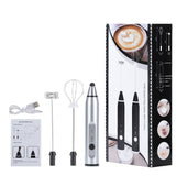 USB Rechargeable Blender Milk Frother 3 Speeds Electric Stainless Steel Handheld Mini Blender Drink Mixer for milk eggs