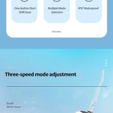 Portable Oral Irrigator With Travel Bag Water Flosser USB Rechargeable 5 Nozzles Water Jet 240ml Water Tank Waterproof