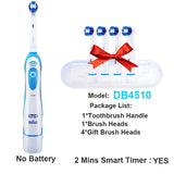 Oral B Sonic Electric Toothbrush for Adults Rotary Precision Clean Teeth Whitening Brush 4 Replacement Brush Head Refill + Case