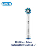 Original Oral B EB50 Replacement Brush Heads for Oral B Electric Toothbrush Cross Action 16 Degree Stains Removal Soft Bristle