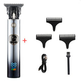 Professional Baldheaded Electric hair Cordless Shaver Trimmer Men Barber Hair Cutting Machine USB Rechargeable T9 Hair Clipper