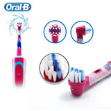 Oral B Children Electric Toothbrush Heads EB10 Replacement Brush Heads Cartoon Round Soft Bristle Oral Care 2/4 Pcs for 3+ Baby