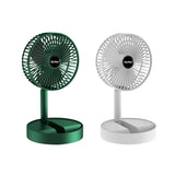 Mini Folding Telescopic Fan USB Rechargeable Floor Fan for Student Dormitory Home Outdoor Camping Office Small Desktop Fan