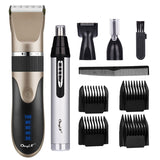 Professional Hair Clipper Men's Barber Ceramic Blade Cutting Machine Haircut Rechargeable Nose Ear Beard Eyebrow Trimmer Shaver