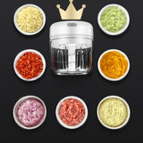 saengQ Mini Electric Garlic Chopper Meat Garlic Masher Garlic Press Vegetable Chili Chopper Press USB Masher Machine for Kitchen