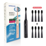 RU Super Sonic Electric Toothbrushes for Adults Kid Smart Timer Whitening Toothbrush IPX7 Waterproof USB Rechargeable Version