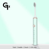 New 2022 N100 Sonic Electric Toothbrush Adult Timer Brush 6 Mode USB Charger Rechargeable Tooth Brushes Replacement Heads Set
