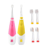 Seago Kid's Sonic Electric Toothbrush Battery Powered 16000 Strokes/Min LED Light 2 Mins Timer Soft Bristle for 0 to 4 Age Baby