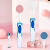 Toothbrush Heads+Silicone face brush Facial Cleansing Brush Head Suit For Braun Oral-B Pro 500 550 1000 3000 9000 9100 9400