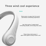 Portable Leafless Hanging Neck Fan,360 Degree Lazy Usb Neckband Fan 78 Surround Air Outlets USB 4000Mah Rechargeable Mini fan