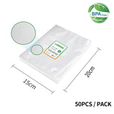 YUMYTH 50/100Pcs Vacuum Bags BPA-Free Embossed Vacuum Sealer Packing Storage Bags Kitchen Appliance Sous Vide Bags For Food T106