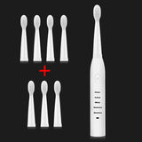 Super Sonic Electric Toothbrush for Adults Kid Smart Timer Whitening IPX7 Waterproof USB Charging with 3 Replaceable Brush Heads
