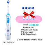 Oral B Sonic Electric Toothbrush for Adults Rotary Precision Clean Teeth Whitening Brush 4 Replacement Brush Head Refill + Case