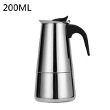 Stainless Steel Kettle Coffee Maker Coffee Brewer Kettle Pot Portable Espresso Moka Pot Pro Barista Pot 100ml/200ml/300ml/450ml