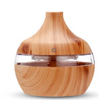Wood Grain Ultrasonic Air Humidifier Aroma Essential Oil Diffuser Home Car Desktop Mist Maker Small Air Conditioning