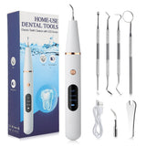 Ultrasonic Dental Scaler Electric Oral Teeth Tartar Remover Calculus Plaque Stains Cleaner Removal Teeth Whitening Tool with LED