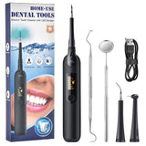 Plaque Remover Electric for Teeth Ultrasonic Tooth Cleaner Dental Calculus Remover Tartar Remover  with Replacement Heads